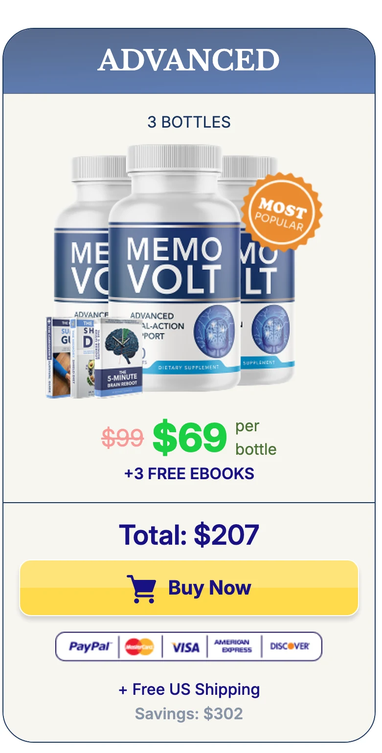 MemoVolt 3 bottles